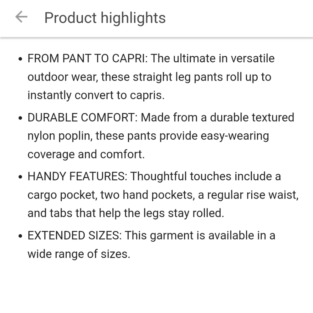 Columbia Aruba Sportswear Omni-Shield Convertable Pants - Picture 13 of 13